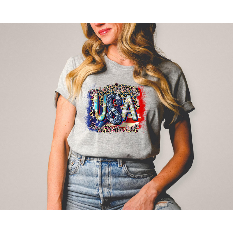 USA Shirt, Land of the Free Home of the Brave, Fourth of July Shirt, America Shirt 4th of July, Memorial Day Shirt, Independance Day Shirt.jpg