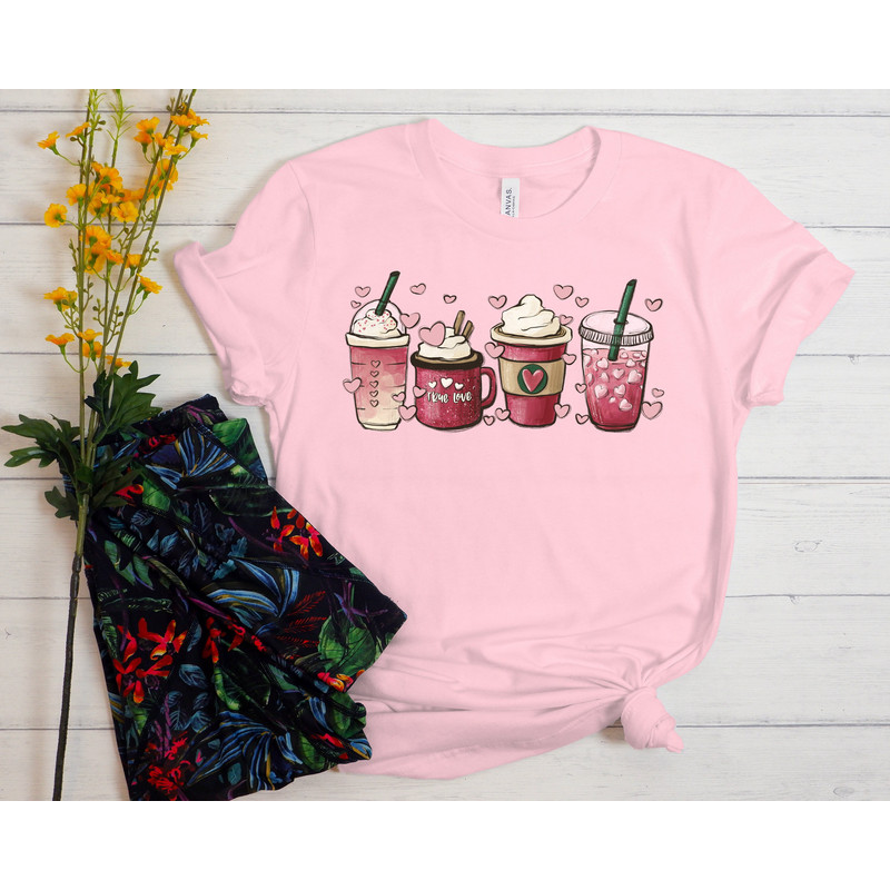 Valentines day True love Coffee Shirt, Iced coffee Valentine Shirt, Valentine's Day Gift, Cute Coffee Lover Shirt, Valentine Women Shirts.jpg