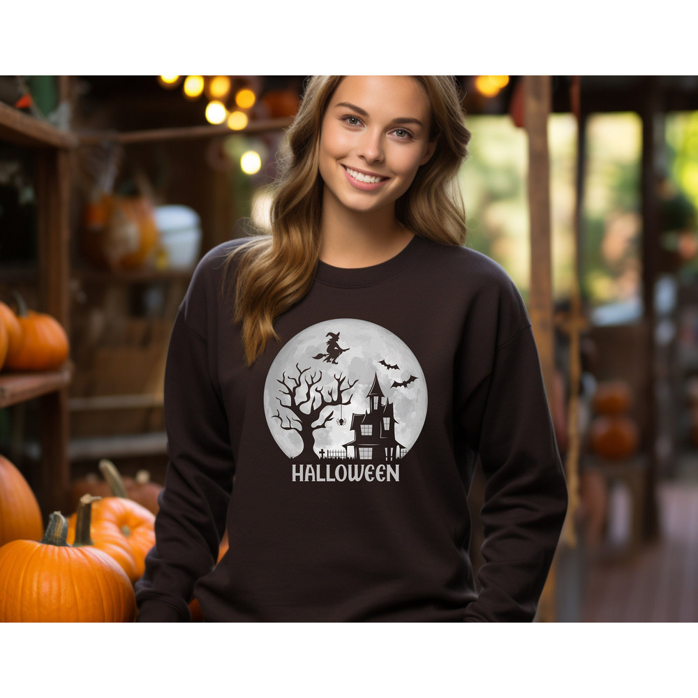 Witch Full Moon Sweatshirt, Spooky Halloween Sweatshirt, Hallo Moon Sweatshirt Vintage Witches Sweatshirt, Salem Witch Sweatshirt Halloween,.jpg