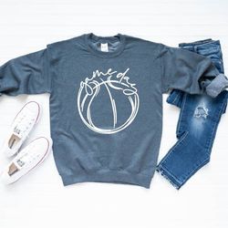game day basketball sweatshirt, womens basketball sweater, sunday sweatshirt, basketball sweatshirt for women, game day