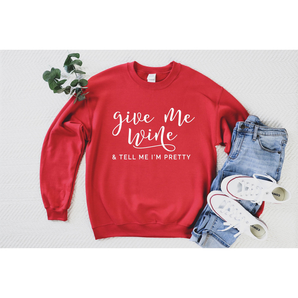 Girls me Wine & pretty Sweatshirt  Wine sweatshirt  Wine Hoodie  Girls Just Wanna Have Wine Hoodie  Wine Sweater Wine Lover Sweater.jpg