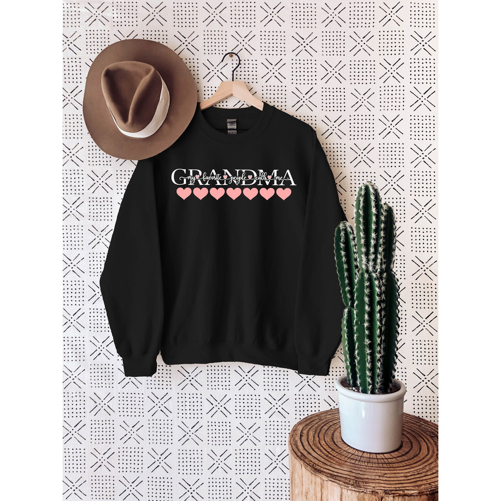 Grandma Sweatshirt, Grandma with Heart Sweatshirt, Grandma Hoodie, Gift For Grandma, My Favorite People Calls Me Grandma, Grandma Sweatshirt.jpg