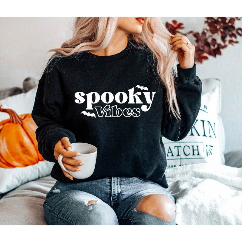 Halloween Sweatshirt, Spooky Vibes, Spooky Shirt, Halloween Sweater, Spooky Season, Halloween Witches, Halloween Gift.jpg
