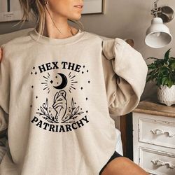 hex the patriarchy, smash the patriarchy sweatshirt,feminist witch shirt, feminist halloween, activism shirt, witchy aes