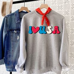 i love usa sweatshirt,4th of july shirt,independence day,fourth of july sweatshirt,usa sweatshirt,american flag hoodie,v