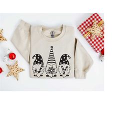 christmas gnomes sweatshirt, cute gnome hoodie, santa gnomes sweater, christmas with my gnomies hoodie, matching christm