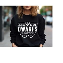 seven dwarfs sweatshirt, seven dwarfs mining company, disney cute shirt, snow white sweater, disney group shirt, disneyl