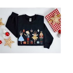 nutcracker sweatshirt, sugar plum fairy sweatshirt, christmas sweater, cozy holiday sweater, flossing ballet hoodie, cut