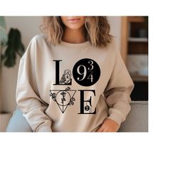 love sweatshirt, wizard love sweatshirt, magic owl sweatshirt, potterhead sweatshirt, deathly hallows shirt, magic train