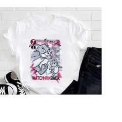 tom and jerry watch your back t-shirt, tom and jerry shirt fan gifts, tom and jerry cartoon network shirt, tom and jerry