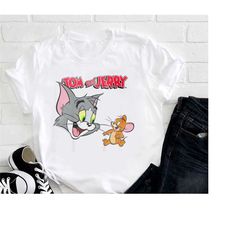 tom and jerry logo portrait t-shirt, tom and jerry shirt fan gifts, tom and jerry cartoon network shirt, tom and jerry v