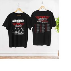 aerosmith tour 2023 shirt, peace out farewell aerosmith band shirt, rock band aerosmith fan gift shirt, aerosmith concer