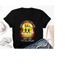 here come the sun the beatles shirt, signature the beatles band shirt, abbey road the beatles shirt, the beatles fan gif