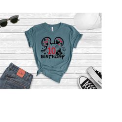 mickey 10th birthday shirt, 10th birthday girl shirt, mickey birthday tee, birthday boy shirt, 10 years old birthday, di
