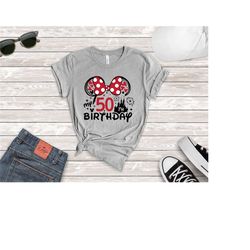 50th birthday shirt, disney birthday tee, minnie 50 years old shirt, gift for 50th birthday, 50th birthday shirt for wom