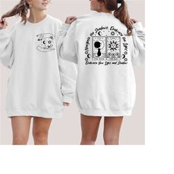 sun and moon sweatshirt, tarot cards sun and moon, mystical, witch craft sweatshirt, boho sweaters for women, tarot card