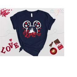 disney love tee, disney valentine gift, mickey castle sweatshirt, valentine disneyland shirt, valentine disneyworld shir