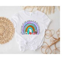 the future of the world is in my classroom shirt, teacher shirt, teacher life shirt, teacher appreciation gift tee, back