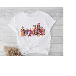 teacher easter day shirt, easter teacher shirt, teacher t-shirt, teacher tee, easter school shirt, gift for teacher shir