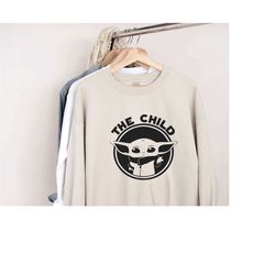 the child yoda sweatshirt, baby yoda sweatshirt, star wars sweater, baby alien hoodie, star wars disney sweater, yoda fa