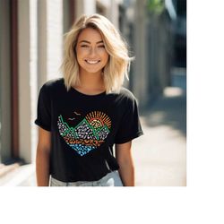mountains heart t-shirt, mountain shirt, hiking t-shirt, take me to the mountains tee, mountain heart shirt
