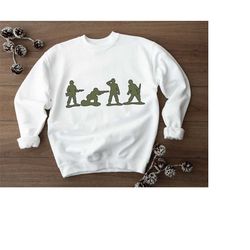 toy army figures sweatshirt, green army men hoodie, dad gift sweater, fathers day gift sweatshirt, army soldier hoodie,