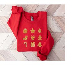 christmas cookies sweatshirt, merry christmas sweater, xmas gingerbread hoodie, happy new year sweatshirt, merry christm