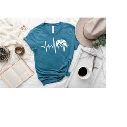 gamer shirt, heart beat tee, gift for gamer, video game t-shirt, game lover shirt, nerd shirt, nerdy tees, gamer tees, g