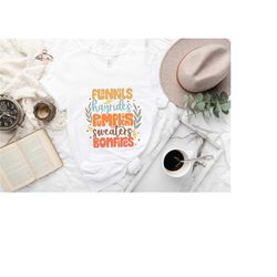 flannels hayrides pumpkins sweaters bonfires shirt, fall vibes shirt, autumn shirt, fall shirt, pumpkin shirt, fall seas