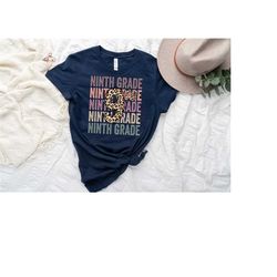 ninth grade teacher shirt, back to school shirt, hello 9th grade outfit, 9th grade t-shirt, first day of school shirt te