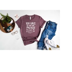 100 days of livin' that preschool life shirt, 100 day shirt, 100th day of school celebration, back to school shirt, gift