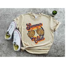 summer vibes, summer leopard glasses shirt, summer vibes t-shirt, beach shirt, summer vacation shirt, summer leopard pri
