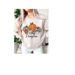 thanksgiving pumpkin sweatshirt, hey pumpkin thanksgiving shirt, leopard print pumpkin shirt women's thankful blessed sh