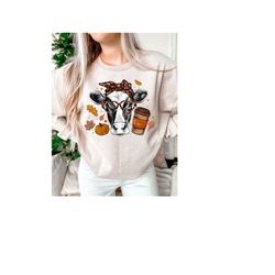 thanksgiving sweatshirt, thanksgiving cow shirt, vintage western wear, farm animal shirt, bull cottage core shirt, bull