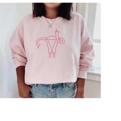 middle finger uterus sweatshirt | my body my choice shirt | feminist shirt | women's rights shirt | pro choice shirt | w