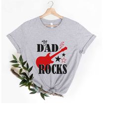 my dad rocks shirt, funny dad shirt, guitar dad shirt, fathers day shirt, musical dad shirt, best dad shirt, fathers gif