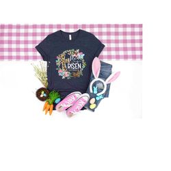 easter he is risen t-shirt, easter religious shirt, easter leopard print cross t-shirt, easter gnomes shirt, cute christ