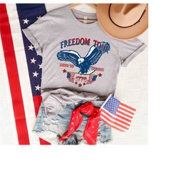 freedom tour - born to be free t-shirt, american eagle shirt, independence day shirt, patriotic shirt, 4th of july shirt