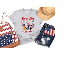 disney 4th of july shirt, disney characters shirt, patriotic shirt, disney july 4th day shirt, happy 4th of july shirt,