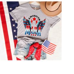 american mama eagle t-shirt, america shirt, mom life shirt, gift for mom, july 4th, memorial shirt, american mama tee, 4
