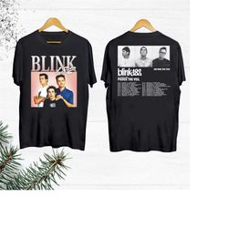 graphic blink 182 band t-shirt, blink 182 one more time 2024 tour shirt, blink 182 band fan gift shirt, blink 182 band m