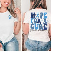 diabetes awareness shirt, hope for a cure shirt, type 1 diabetes shirt, t1d shirt, t1d warrior, diabetic shirt, gift for