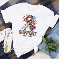 support squad autism puzzle ribbon shirt, autism awareness shirt, autism support shirt, neurodivergent, autism mom, teac
