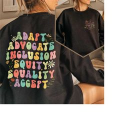 retro wildflower special education teacher shirt, sped teacher tshirt, sped sweatshirt, neurodiversity shirt, inclusion