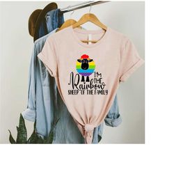 rainbow sheep shirt, lgbt shirt, pride shirt, rainbow lgbtq pride, lgbtq ally shirt, rainbow pride shirt, support gay pr