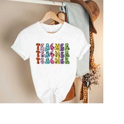 funny teacher shirt, teacher life shirt, best teacher shirt, woman educator shirt, end of the year school gift, first da