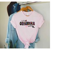 floral grandma shirt, mothers day gift, grandmother shirts, gift for nana, flower lover grammy shirt, new grandma shirt,