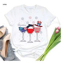red wine blue shirt, 4th of july wine shirt, patriotic wine shirt, american flag shirt,american wine glass shirt,funny i