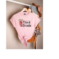 apple third grade shirt, third grade teacher shirt, back to school shirt, 1st day of 3rd grade tee, last day of school,
