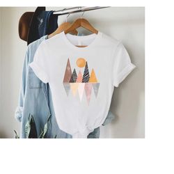 vintage mountain tee, mountain landscape shirt, hiking shirt, graphic shirt, nature lover shirt, camping gifts,adventure